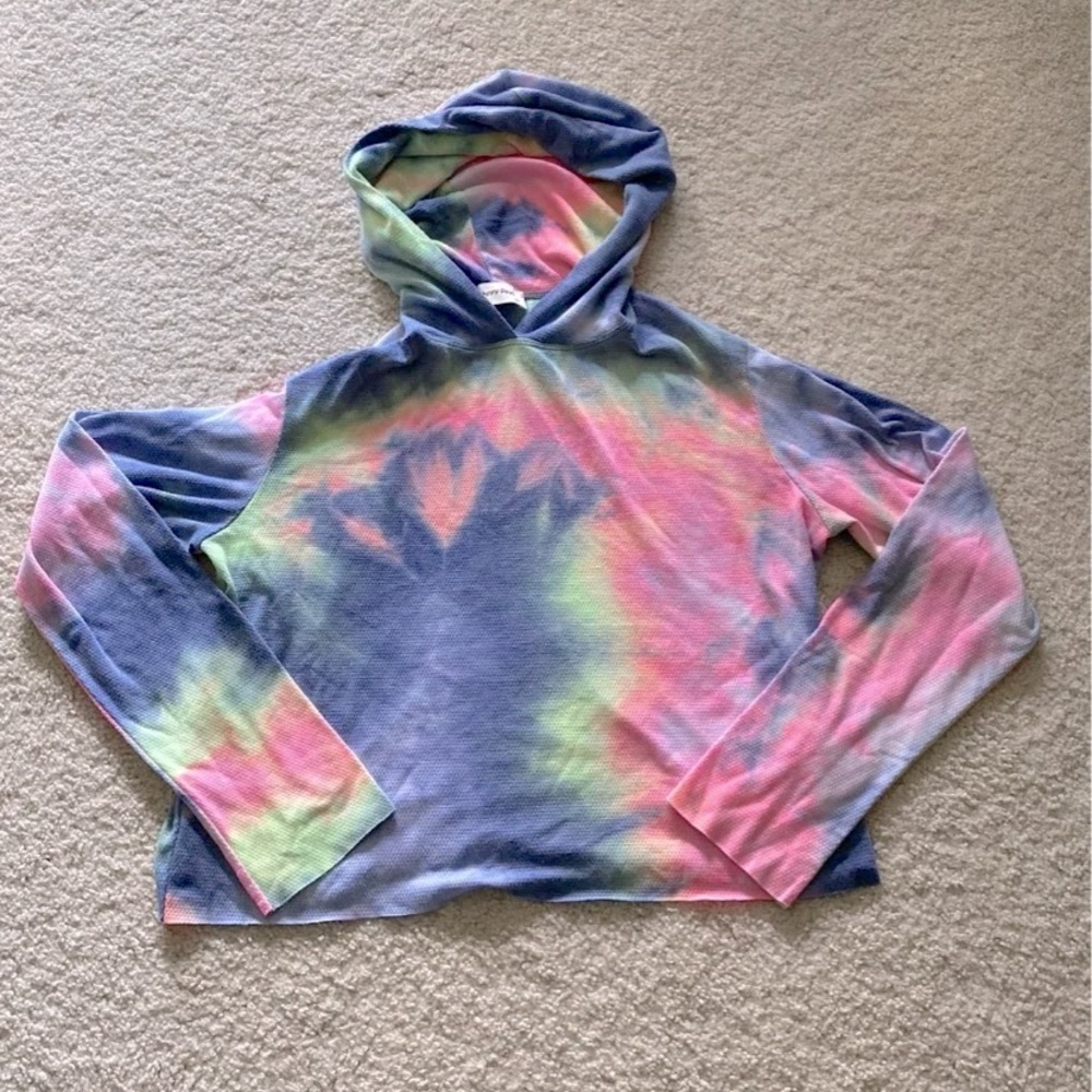 Happy Days Tie Dye Cropped Hoodie